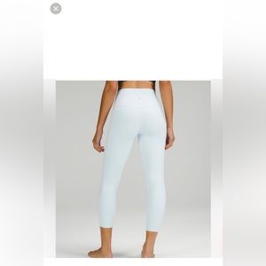 LULULEMON WHITE CROPPED LEGGINGS ALIGN